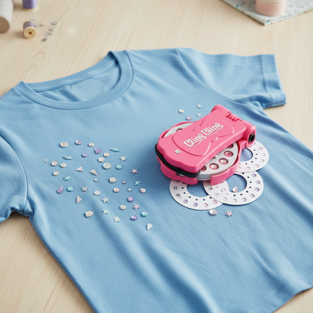 Glitter Diamond Styling Tools Hair Gemstone Styling Set